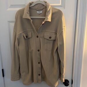Aerie Cream Button Down Shirt/Shacket